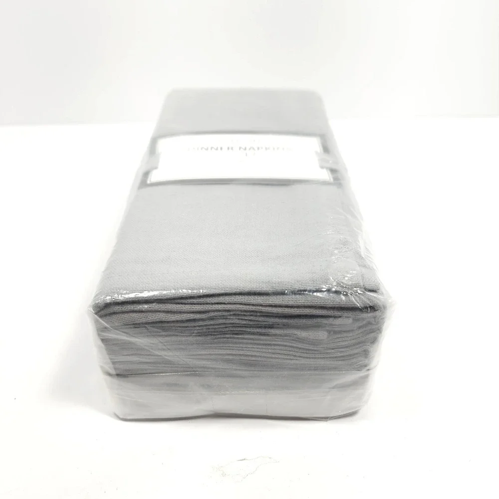 Cotton Clinic Cloth Dinner Napkins Grey Oversized 17